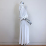 Off-White c/o Virgil Abloh Keyhole Midi Wrap Dress White Crepe Size Large