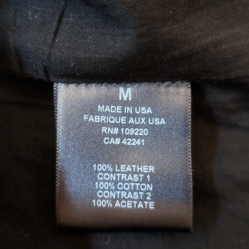 Velvet by Graham &amp; Spencer Draped Leather Jacket Black Size Medium