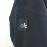 Alo Yoga Devotion Cropped Sweatshirt Black Size Large Crewneck Pullover