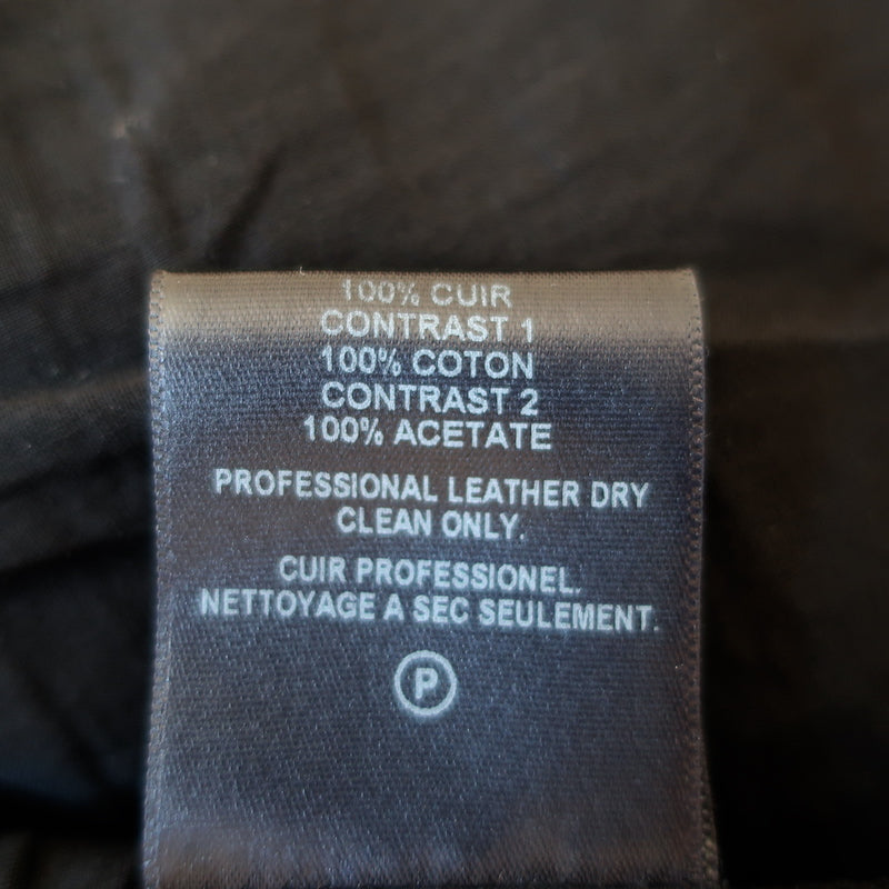 Velvet by Graham &amp; Spencer Draped Leather Jacket Black Size Medium