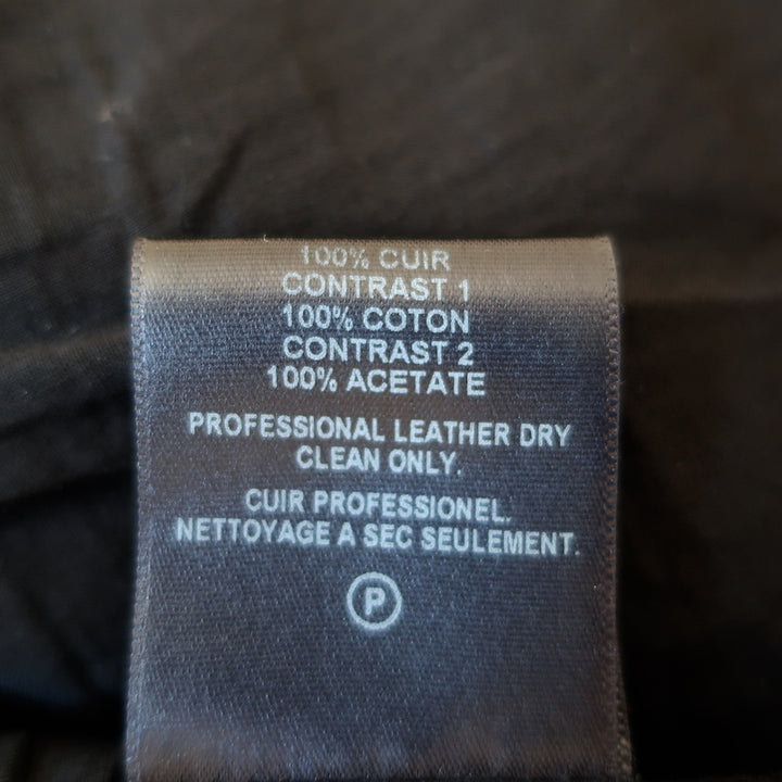 Velvet by Graham &amp; Spencer Draped Leather Jacket Black Size Medium