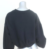 Alo Yoga Devotion Cropped Sweatshirt Black Size Large Crewneck Pullover