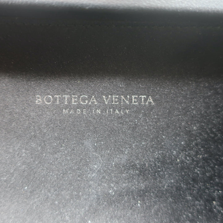 Bottega Veneta Box Knot Clutch Black Intrecciato Satin