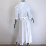 Off-White c/o Virgil Abloh Keyhole Midi Wrap Dress White Crepe Size Large