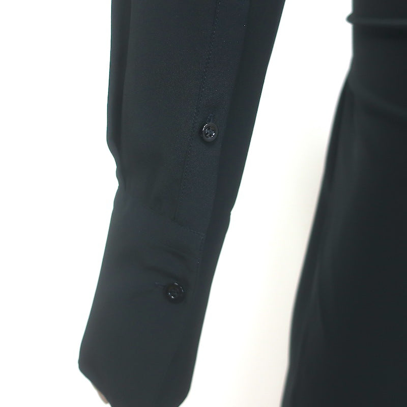 Givenchy Bicolor Tie-Front shirt dress Sz 42, label