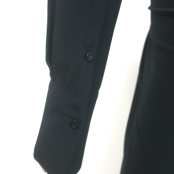 Givenchy Bicolor Tie-Front shirt dress Sz 42, label