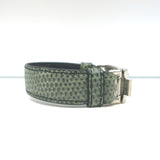 Prada Logo Plaque Bracelet Light Green Lizard Skin Size Medium
