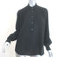 Hartford Long Sleeve Top Black Tonal-Striped Cotton-Blend Size 2