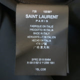 Saint Laurent Keyhole Mini Dress Black Satin Size 38 Short Sleeve Shift