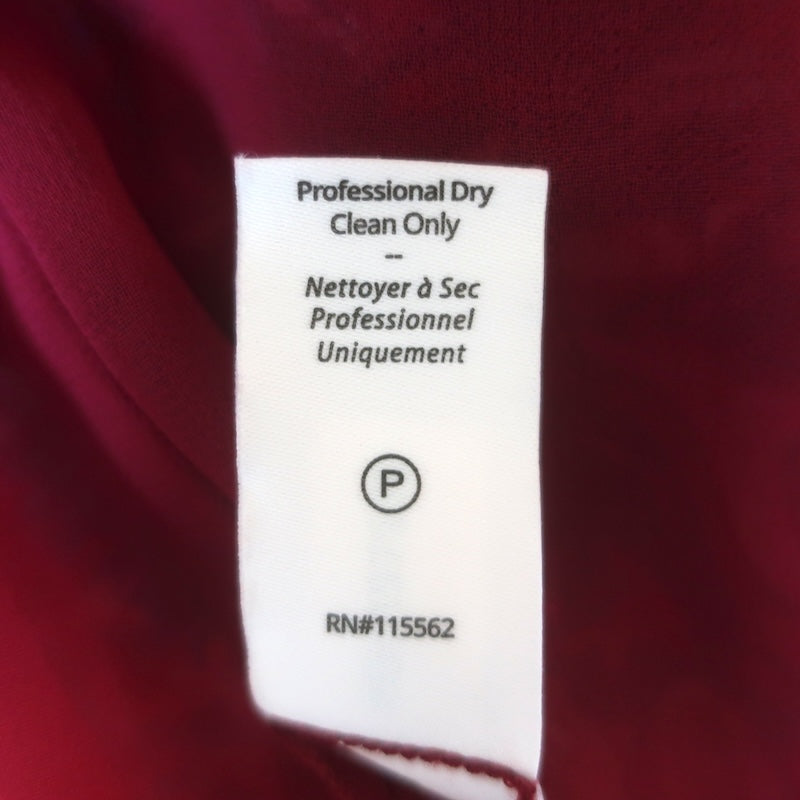 Cinq a Sept Gail Draped Wrap-Effect Midi Dress Red Floral Print Silk Size 6