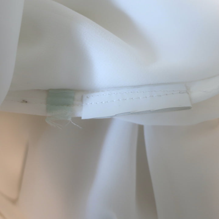 Off-White c/o Virgil Abloh Keyhole Midi Wrap Dress White Crepe Size Large