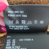 Prada Jacquard Knit Turtleneck Sweater Marigold Stretch Wool Size 42