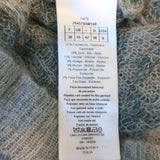 Christian Dior Metallic Floral Sweater Blue/Gray Cashmere-Blend Size US 6 NEW