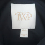 TWP Next Ex Cropped Button Down Shirt Black Cotton Size Extra Small/Small