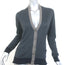 Loro Piana Colorblock Cardigan Dark Gray Cashmere-Silk Size 40 V-Neck Sweater