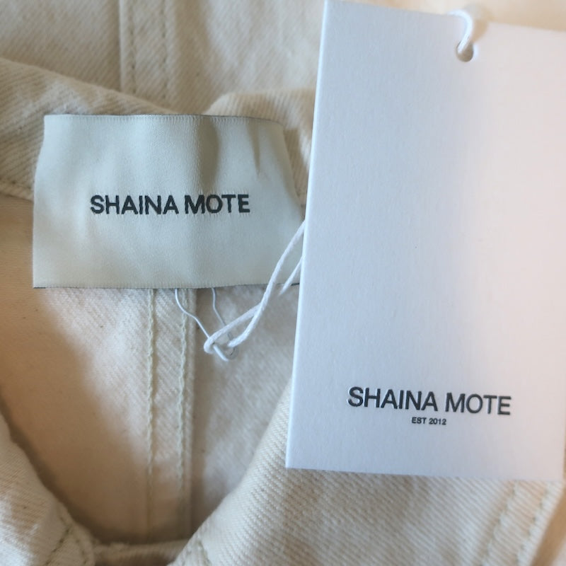 Shaina Mote Chore Coat Cream Cotton Canvas Size Medium NEW