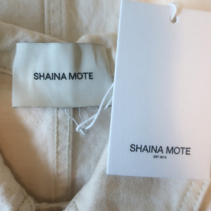 Shaina Mote Chore Coat Cream Cotton Canvas Size Medium NEW