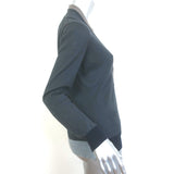Loro Piana Colorblock Cardigan Dark Gray Cashmere-Silk Size 40 V-Neck Sweater