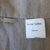 Filipe Faísca Asymmetric Wrap Skirt Beige Linen Size Small