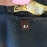 Loro Piana Colorblock Cardigan Dark Gray Cashmere-Silk Size 40 V-Neck Sweater