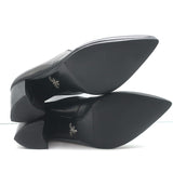 Prada Pointed Toe Short Boots Black Leather Size 38.5