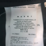 Marni Fur-Trimmed Hooded Mixed Media Coat Black Wool & Nylon Size 46