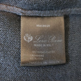 Loro Piana Colorblock Cardigan Dark Gray Cashmere-Silk Size 40 V-Neck Sweater