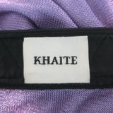 Khaite Draitton Draped Metallic Mini Skirt Lavender Size 6