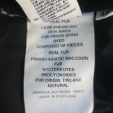 Marni Fur-Trimmed Hooded Mixed Media Coat Black Wool & Nylon Size 46