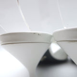 Prada Triangle Logo Kitten Heel Mule Sandals White Brushed Leather Size 36.5