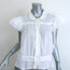 THE GREAT The Gardenia Top White Ruffled Cotton Size 3 Button-Up Blouse