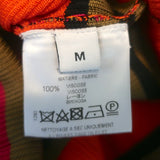 Givenchy Striped Ribbed Knit Short Sleeve Top Red/Multi Size Medium