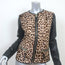 Neiman Marcus Jacket Leopard Print Calf Hair & Black Leather Size Small NEW