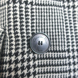 Christian Dior Double Breasted Jacket Black/White Houndstooth Wool Size US 6