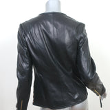 Neiman Marcus Jacket Leopard Print Calf Hair & Black Leather Size Small NEW