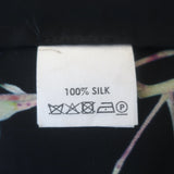 Dries Van Noten Denti Tie-Waist Kimono Dress Black Floral Print Silk Size 38