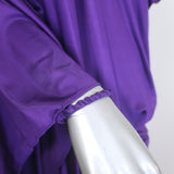 Tom Ford Cowl Neck Draped Mini Dress Purple Satin Jersey Size 42