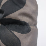 Authier Hooded Down Puffer Jacket Brown/Black Floral Print Size 46