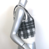 Christian Dior Check'n'Dior Sleeveless Sweater Black/Cream Mohair Size US 6