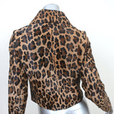 Prada Leopard Print Pony Hair Jacket Brown Size 38