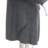 Theory Draped Cardigan Shanda New Steady Charcoal Ribbed Wool Size Large