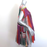 Missoni Mare Ruffled Mini Dress Multicolor Printed Silk Chiffon Size Extra Small