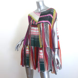 Missoni Mare Ruffled Mini Dress Multicolor Printed Silk Chiffon Size Extra Small