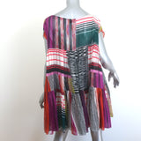 Missoni Mare Ruffled Mini Dress Multicolor Printed Silk Chiffon Size Extra Small