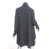 Theory Draped Cardigan Shanda New Steady Charcoal Ribbed Wool Size Large
