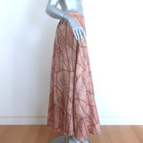 XIRENA Gable Midi Skirt Beige Printed Cotton-Silk Size Small