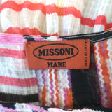 Missoni Mare Ruffled Mini Dress Multicolor Printed Silk Chiffon Size Extra Small
