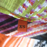 Missoni Mare Ruffled Mini Dress Multicolor Printed Silk Chiffon Size Extra Small