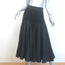 Christian Dior Smocked Midi Skirt Black Pleated Cotton Size US 8