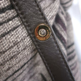 Loro Piana Printed Cashmere Belted Cap Sleeve Dress Gray Size 44